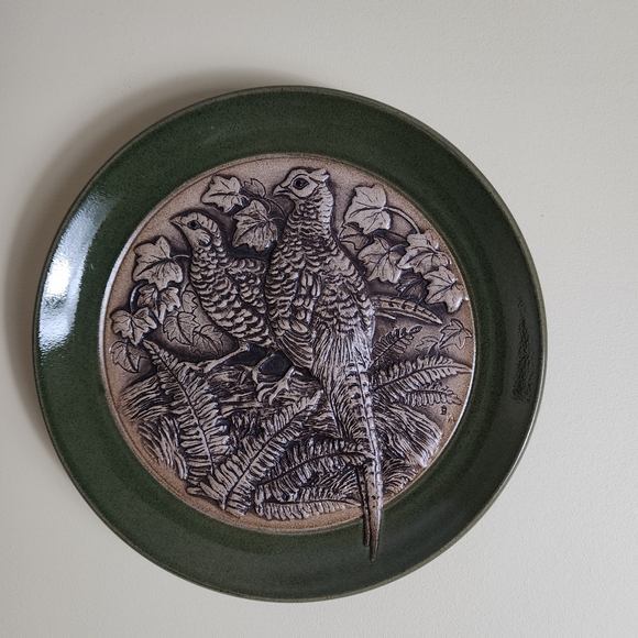 Set of 2 Vintage Poole England Pheasant Wall Decor Plates - No.68/No.36 of 5000 - Picture 2 of 10